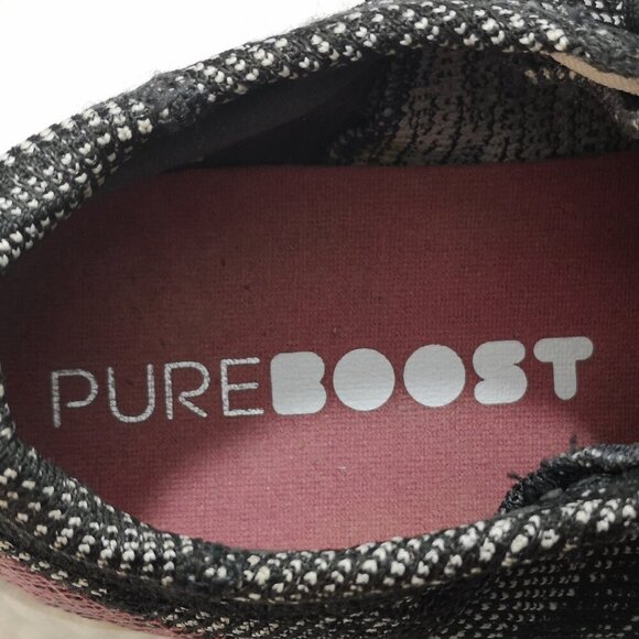 Adidas Pure Boost Ladies Size 9 Black White Red Lightweight Sneakers - Picture 8 of 8